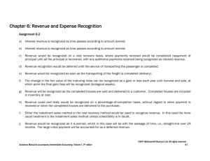 Chapter 6: Revenue and Expense Recognition - McGraw-Hill