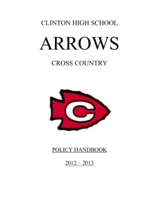 Cross Country Policy Manual - Clinton Public School District