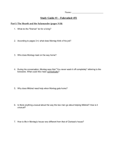 Study Guide #1 Questions: Fahrenheit 451