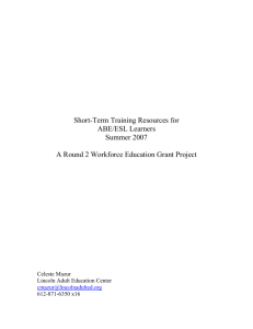 Pre-Employment Training Resources for