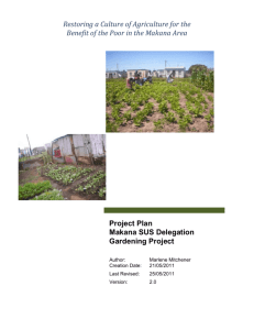 Makana Agricultural Project Plan 3 26 May