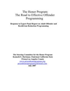 Steering Committee Response To Expert Panel Report