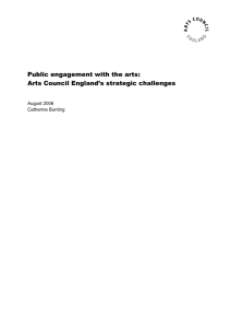 Public engagement with the arts: Arts Council England's strategic