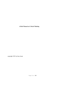 workbook on critical thinking