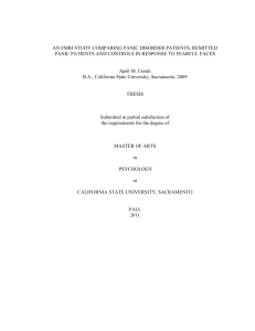 An fMRI study comparing panic disorder patients, remitted panic