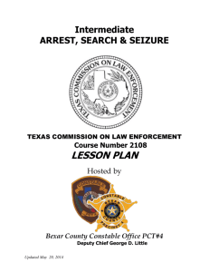 Lesson Plan Arrest, Search & Seizure #2108