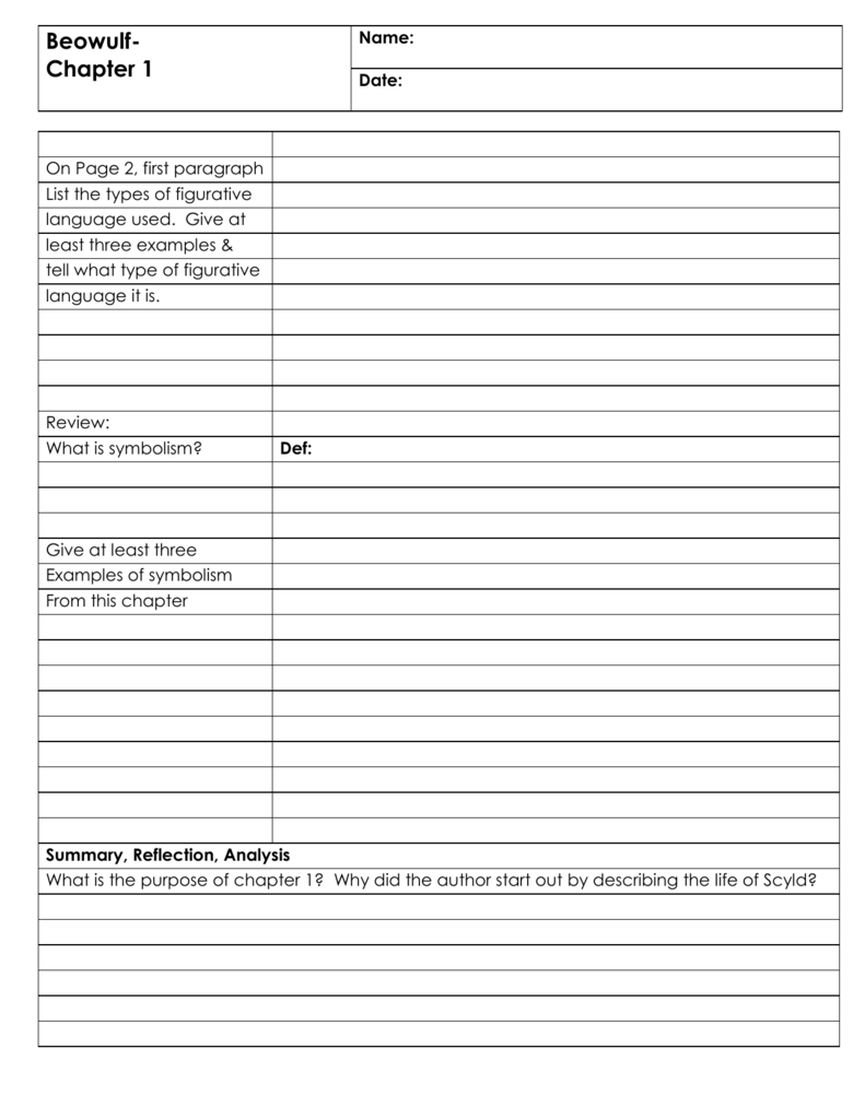 Cornell Notes Template - MrsHolcombs21thGradeELA In Novel Notes Template