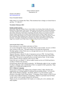Newsletter March 2013 - Duncannon Christ Lutheran Church