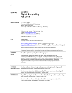 ET695 syllabus