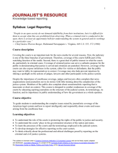 Syllabus: Legal reporting