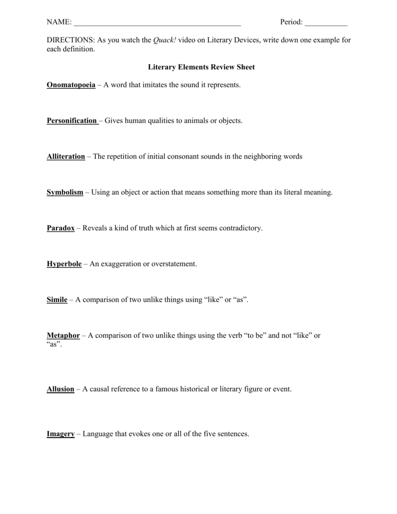 literary-elements-review-sheet