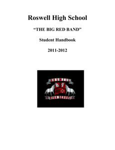 RHS and Band Handbooks - Roswell Independent School District