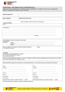 Community Coaches Application Form