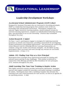 This workshop offers school leaders and District personnel tips