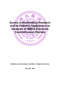 Survey of Biomimetics Research and Its Potential Applications to
