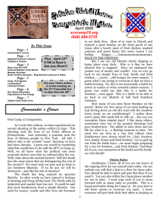 1 In This Issue Page - 1 Commander's Corner Page – 2 Adjutant