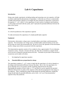 Lab 4: Capacitance