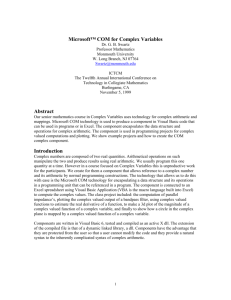 Microsoft COM for Complex Variables