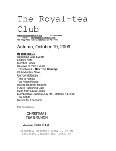 October 19, 2009 - Newsletter