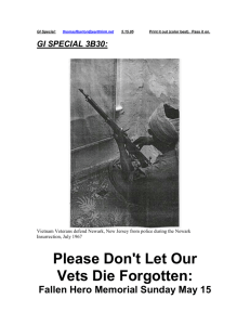 GI Special 3B30 Don't Let Our Vets Die