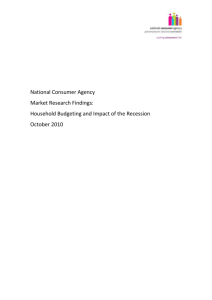 National Consumer Agency investigation into the determinants of