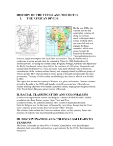 history of the tutsis and the hutus