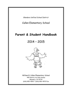 Handbook Signature Page - Cullen Elementary School