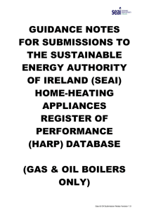 HARP Gas and Oil Boiler Database Submission Notes