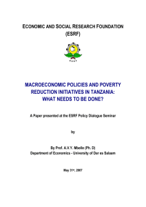 3.0 assessment of the impact of macroeconomic policies on poverty
