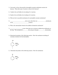 Nucleophilic Aromatic Substitution Warm
