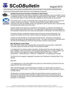 SCoD Bulletin - Scottish Council on Deafness