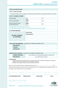 Channel Order Form No Further Discount