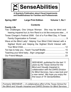 Family Life - Texas School For The Blind And Visually Impaired