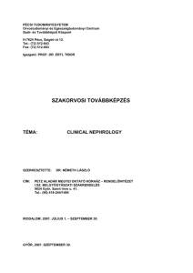 kjdsadsjklfjsk - PTE-ÁOK II. sz. Belklinika és Nephrológiai Centrum