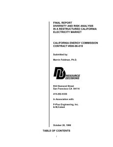 TABLE OF CONTENTS - Resource Decisions Consulting