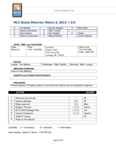 MLC Board Minutes: March 3, 2014 v 2.0