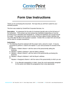 FORM 23 - CenterPoint Corporate Services