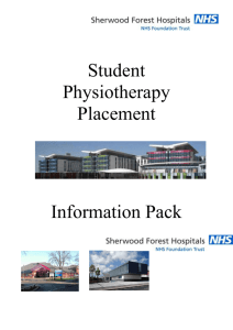 Sherwood Forest Hospital Student Information Pack