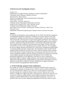 Grid Services for Earthquake Science