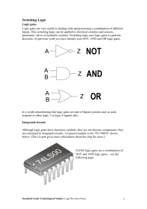 Logic in Electronics (part 1)