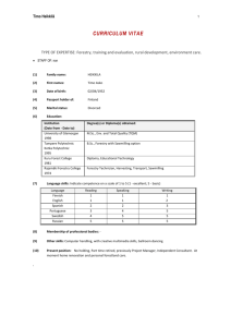 CURRICULUM VITAE - FOREST CONSULTANT, Timo Heikkila