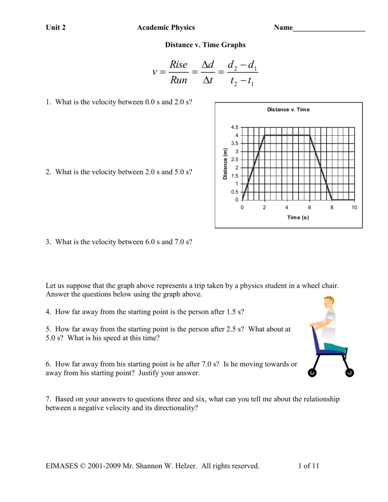 Displacement Velocity And Acceleration Worksheet