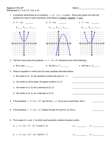H/GT Algebra 2 – worksheet “4