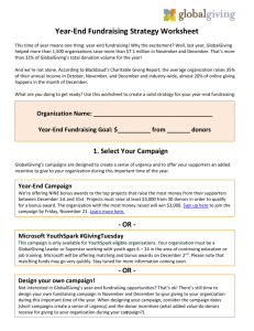 Year-end fundraising strategy worksheet