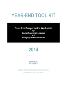 Executive Compensation Worksheet for Smaller