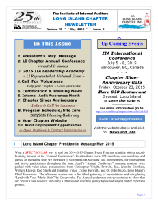 IIA LI Chapter Newsletter