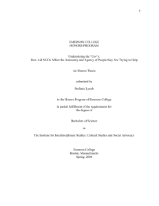 How NGOs Affect the Autonomy and Agency of People they Are