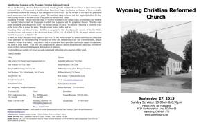 September 27, 2015 - Wyoming Christian Reformed Church