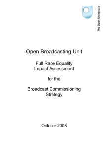 Open Broadcasting Strategy Race Equality Impact Assessment
