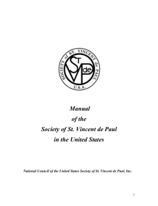 Manual - Society of St. Vincent de Paul